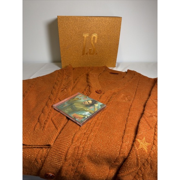 Taylor Swift Sweaters - TAYLOR SWIFT The Life Of A Showgirl CARDIGAN CD BOX SET XL/2XL Brand New Sealed